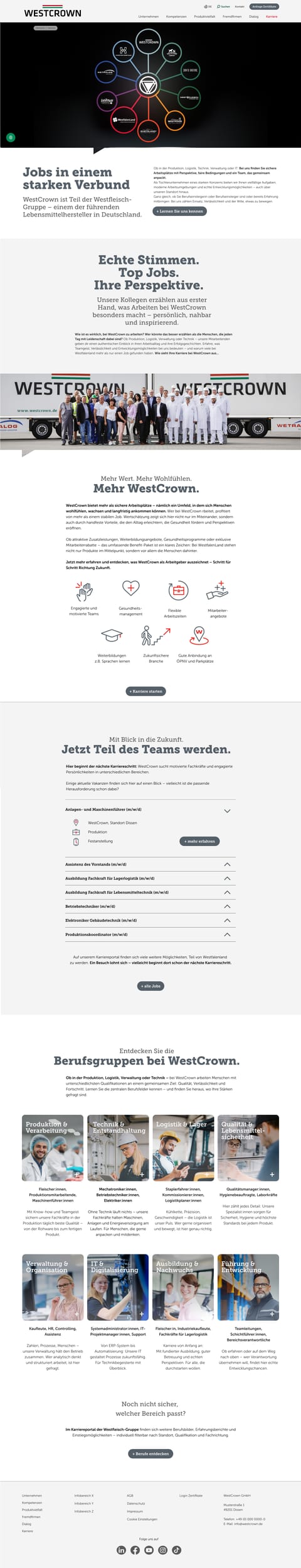 WestCrown Karriere-Website